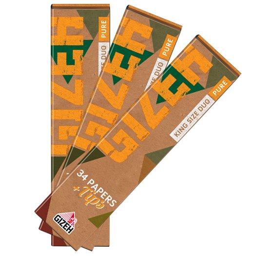 Gizeh Paper King Size Duo Organic Hemp + Tips