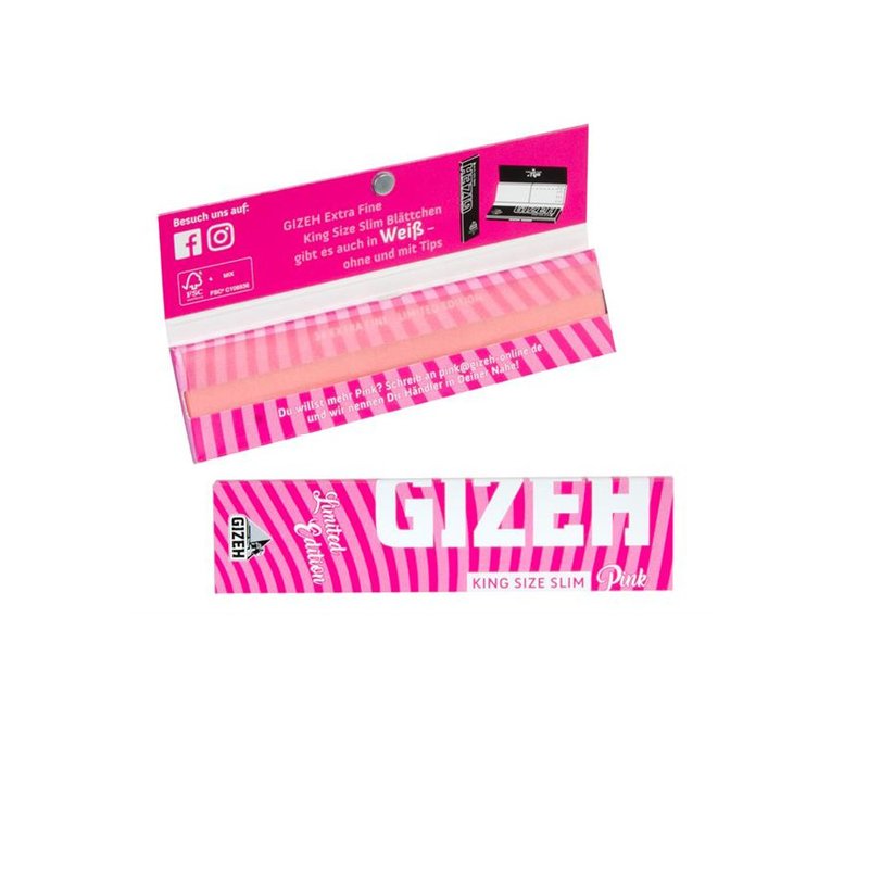 GIZEH King Size Slim Papers Pink Edition